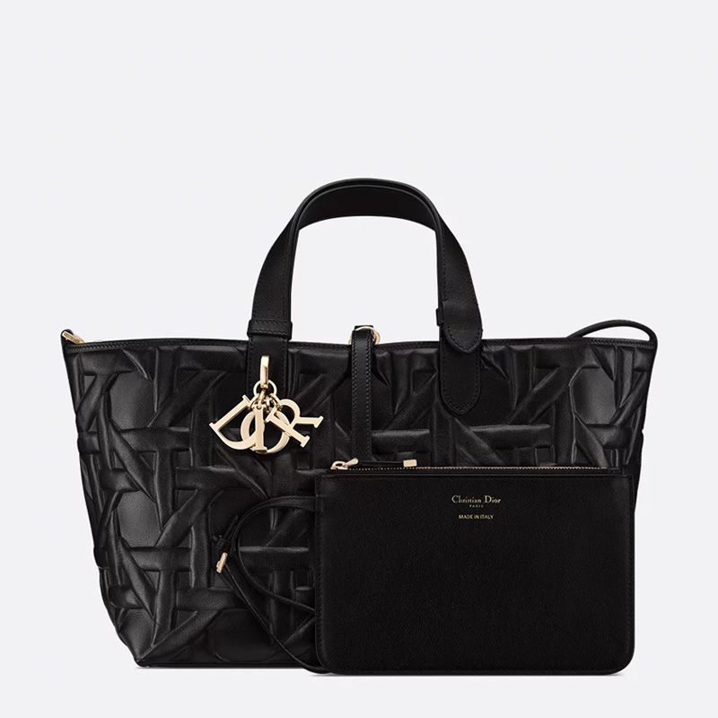 Dior Toujours Bag In Graphic Cannage Calfskin Black - Image 2