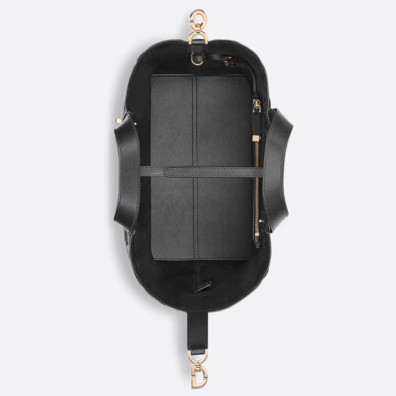 Dior Toujours Bag In Graphic Cannage Calfskin Black - Image 4