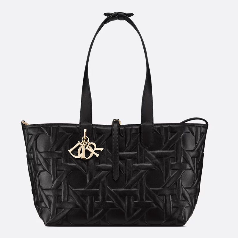 Dior Toujours Bag In Graphic Cannage Calfskin Black - Image 5