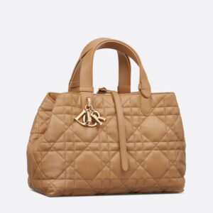 Dior Toujours Bag In Macrocannage Calfskin Brown