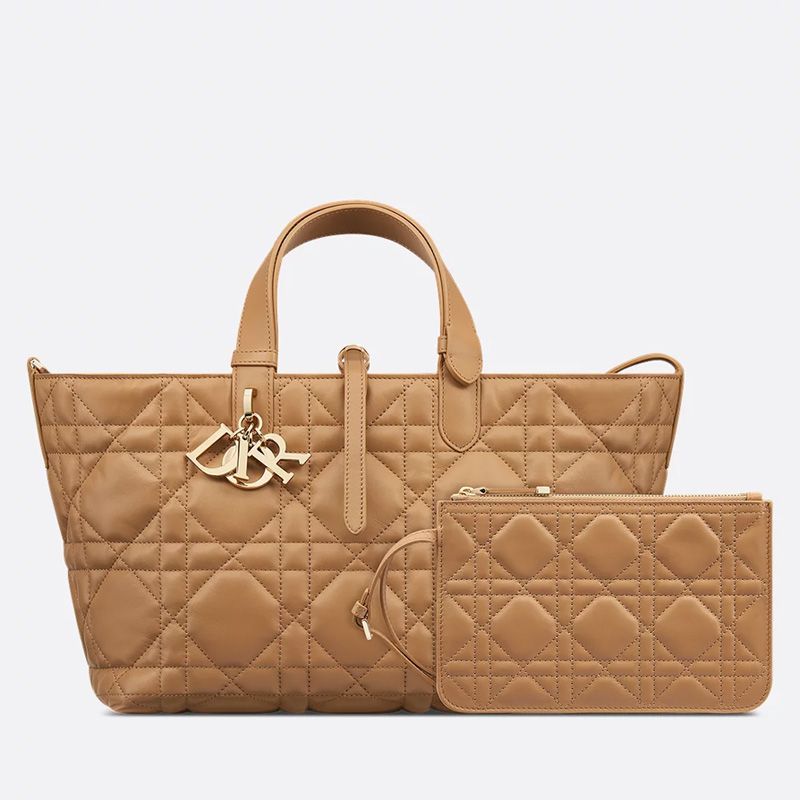 Dior Toujours Bag In Macrocannage Calfskin Brown - Image 2