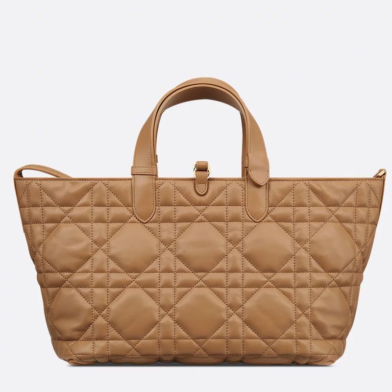 Dior Toujours Bag In Macrocannage Calfskin Brown - Image 3