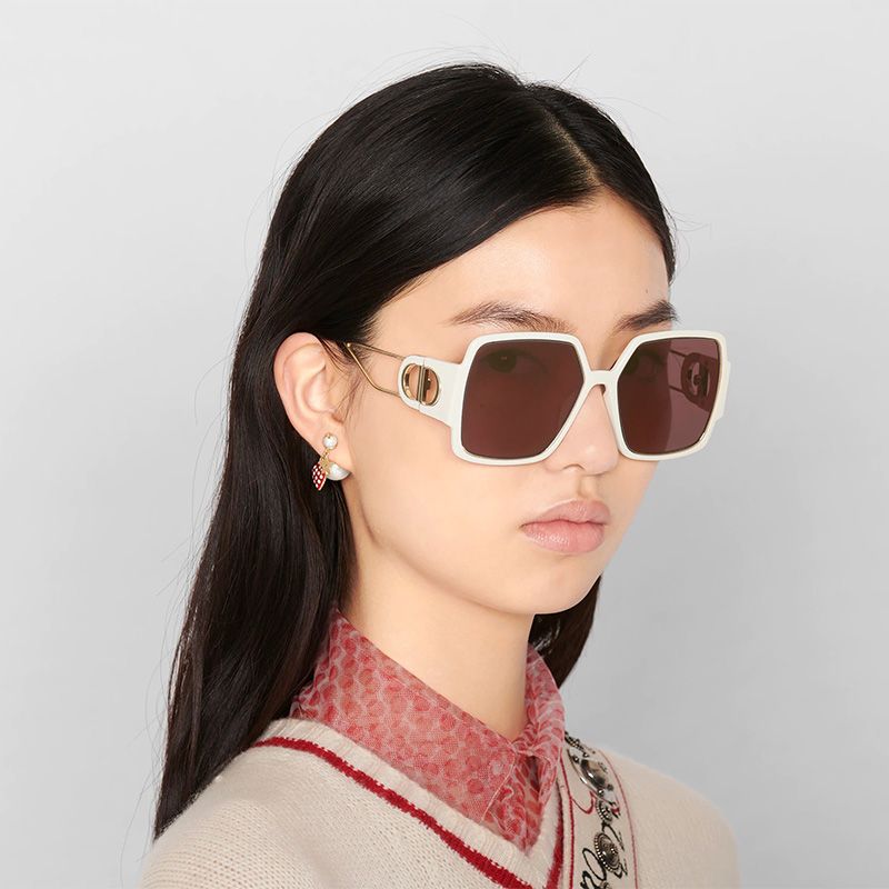 Dior Tribales Earrings Metal with Resin Pearls, Star Charms and Dioramour Heart Charms Gold - Image 3