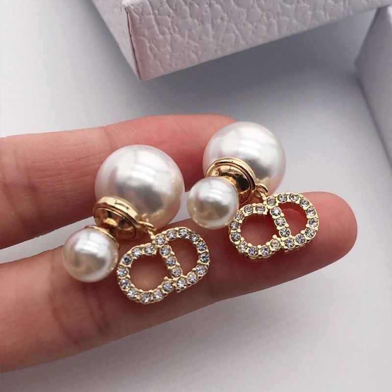 Dior Tribales Earrings Metal with Resin Pearls and Clair D Lune Signatures Embellished Crystals Gold