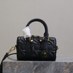 Dior Groove 17 Bag In Graphic Cannage Calfskin Black