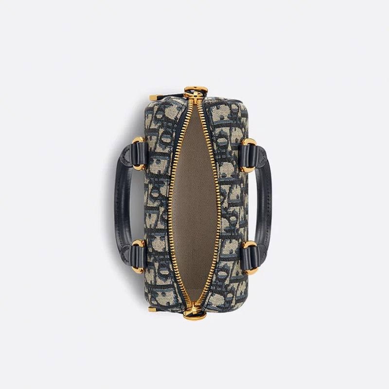 Dior Groove 17 Bag In Oblique Motif Canvas Blue - Image 4