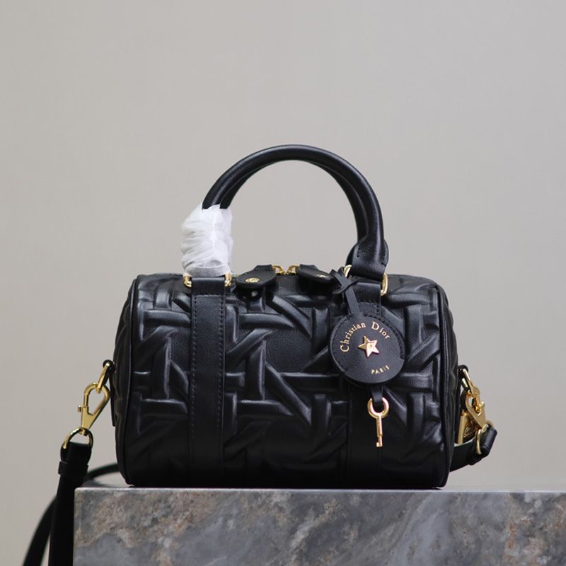 Dior Groove 20 Bag In Graphic Cannage Calfskin Black