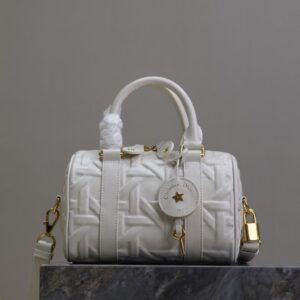 Dior Groove 20 Bag In Graphic Cannage Calfskin White