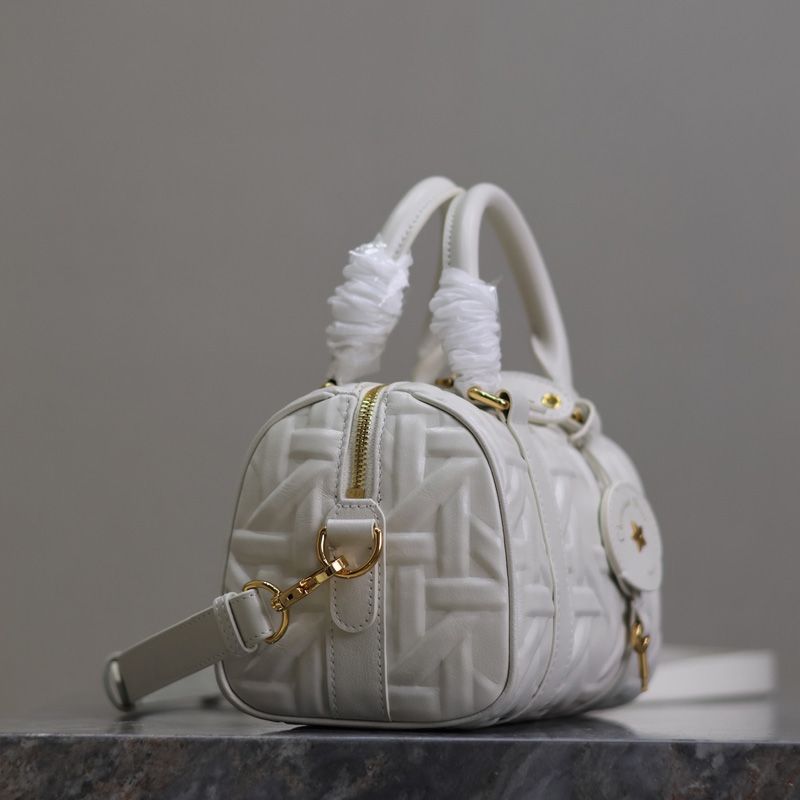 Dior Groove 20 Bag In Graphic Cannage Calfskin White - Image 3