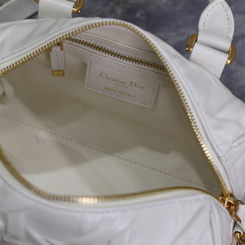 Dior Groove 20 Bag In Graphic Cannage Calfskin White - Image 5