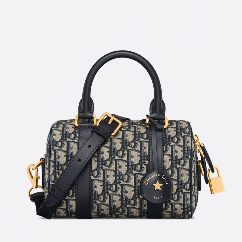 Dior Groove 20 Bag In Oblique Motif Canvas Blue