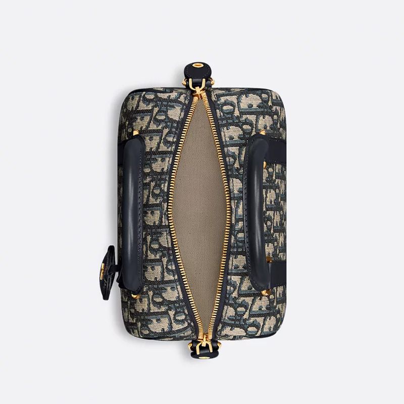 Dior Groove 20 Bag In Oblique Motif Canvas Blue - Image 4