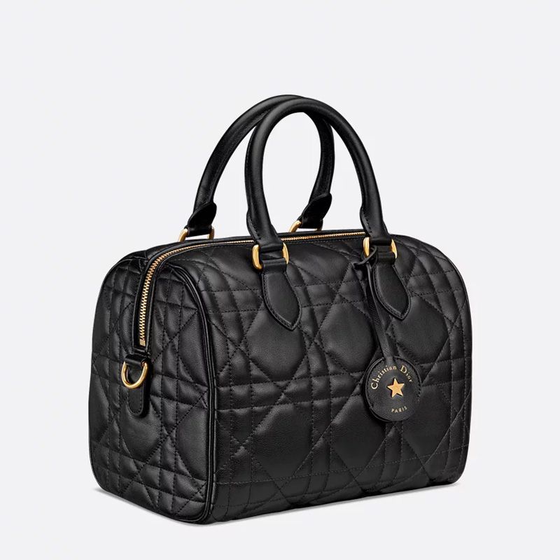 Dior Groove 25 Bag In Macrocannage Calfskin Black - Image 3