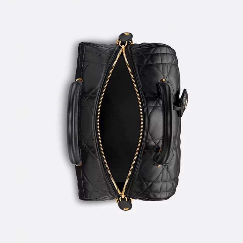 Dior Groove 25 Bag In Macrocannage Calfskin Black - Image 4