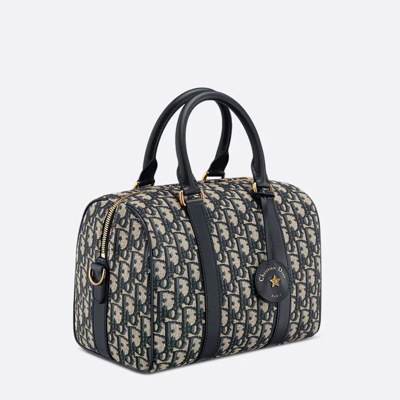 Dior Groove 25 Bag In Oblique Motif Canvas Blue - Image 3