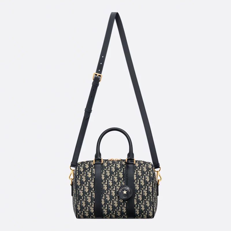 Dior Groove 25 Bag In Oblique Motif Canvas Blue - Image 5