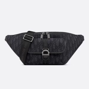 Dior 8 Belt Bag In Oblique Motif Canvas Black