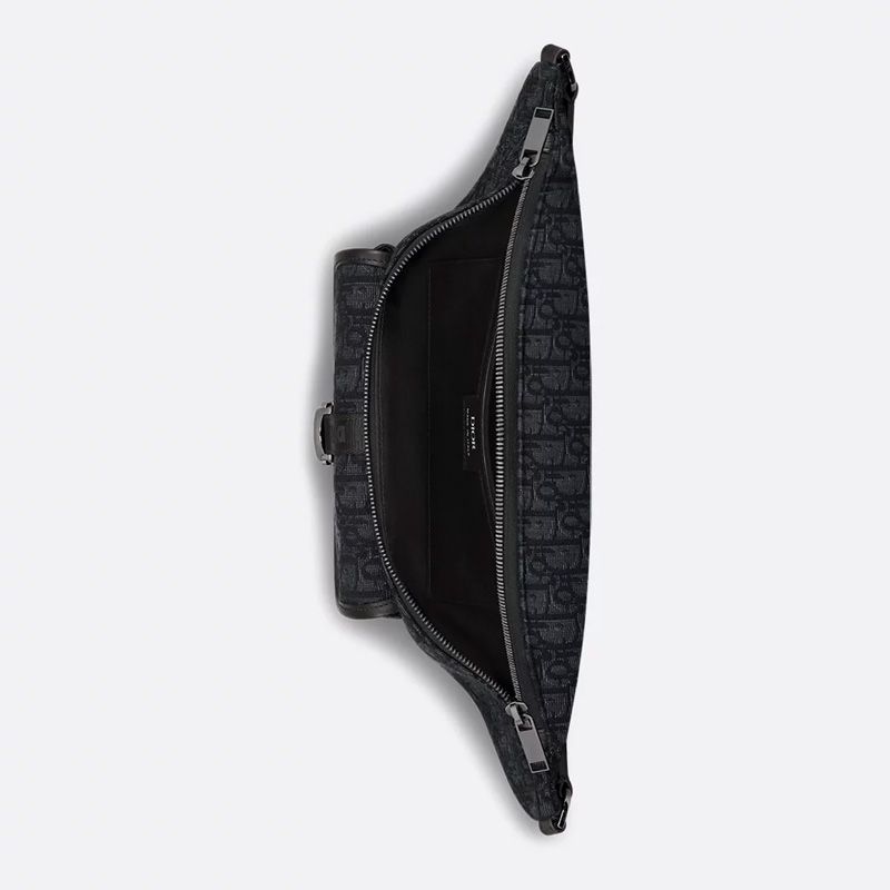 Dior 8 Belt Bag In Oblique Motif Canvas Black - Image 4