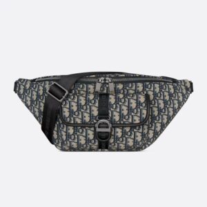Dior 8 Belt Bag In Oblique Motif Canvas Blue
