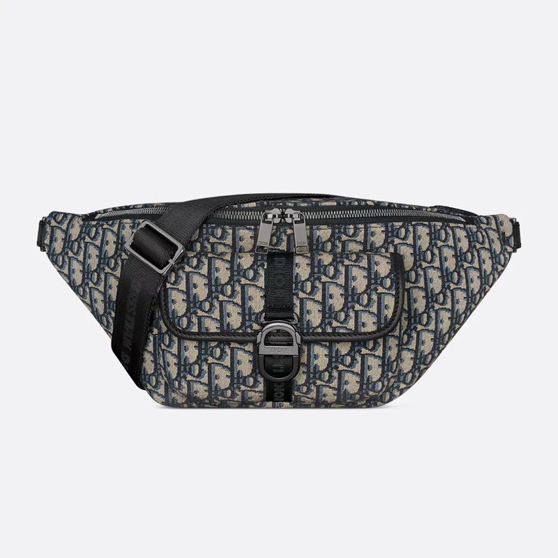 Dior 8 Belt Bag In Oblique Motif Canvas Blue
