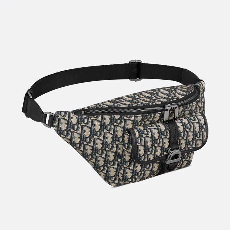 Dior 8 Belt Bag In Oblique Motif Canvas Blue - Image 3