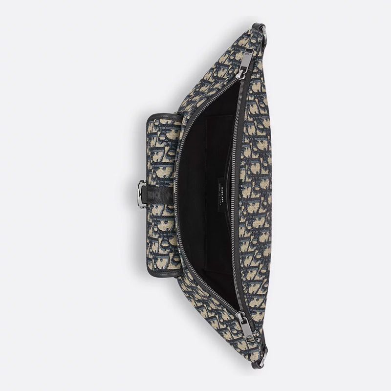 Dior 8 Belt Bag In Oblique Motif Canvas Blue - Image 4