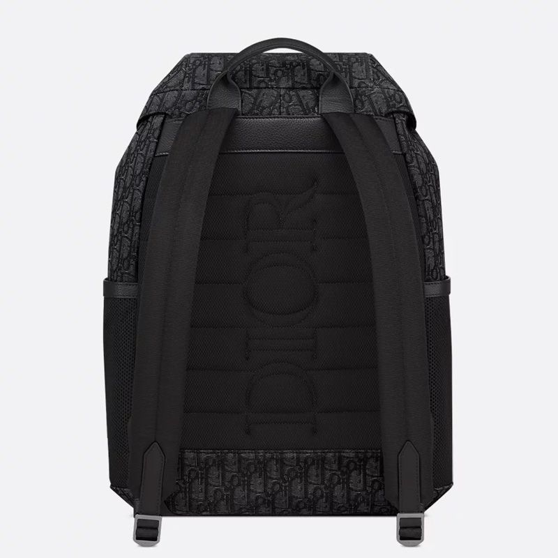 Dior 8 Flap Backpack In Oblique Motif Canvas Black - Image 2