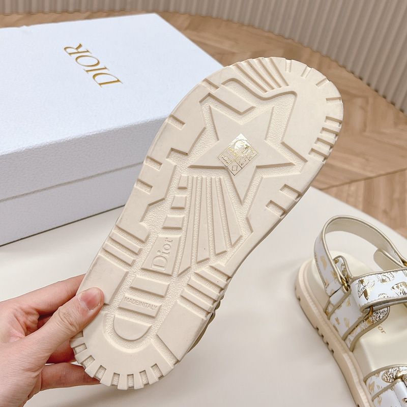 DiorAct Sandals Women Gradient Butterflies Motif Technical Fabric White - Image 4