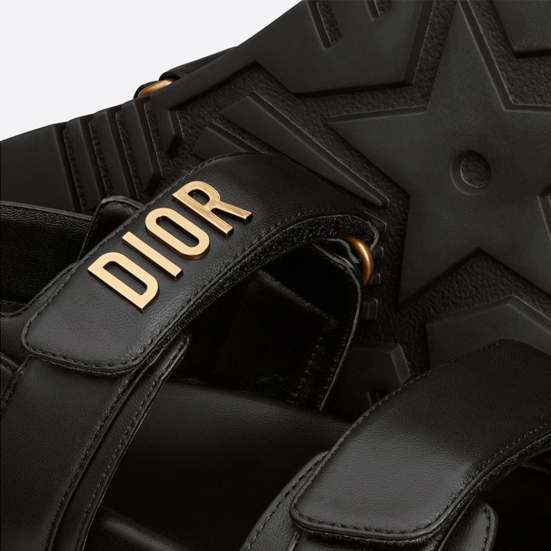 DiorAct Sandals Women Calfskin Black - Image 4