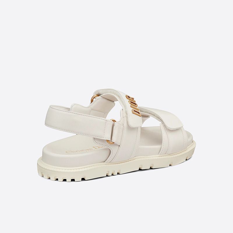 DiorAct Sandals Women Calfskin White - Image 3