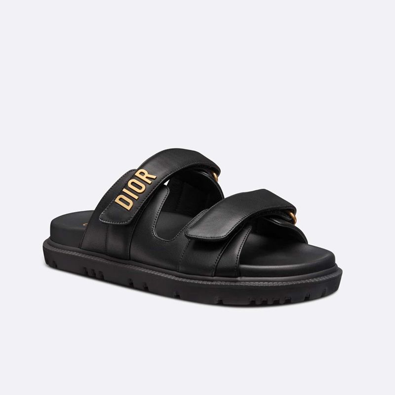 DiorAct Slides Women Calfskin Black - Image 2