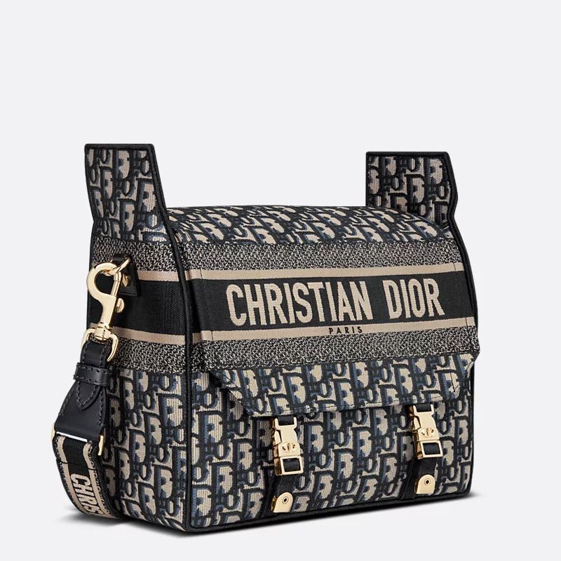 Medium Diorcamp Messenger In Oblique Motif Canvas Blue - Image 2