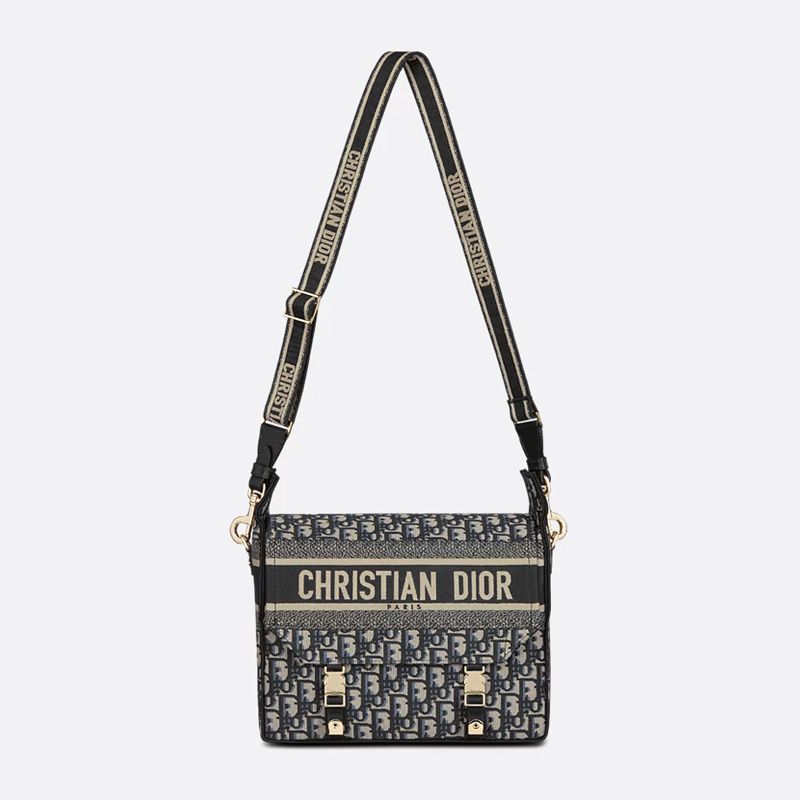 Medium Diorcamp Messenger In Oblique Motif Canvas Blue - Image 5