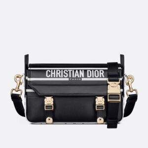 Small Diorcamp Messenger Smooth Leather Black