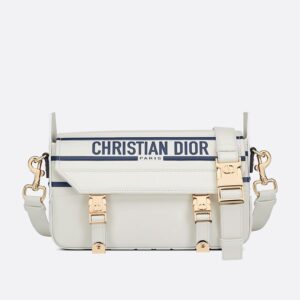 Small Diorcamp Messenger Smooth Leather White