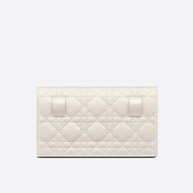 Dior Caro Belt Pouch with Chain Cannage Calfskin White - Image 3