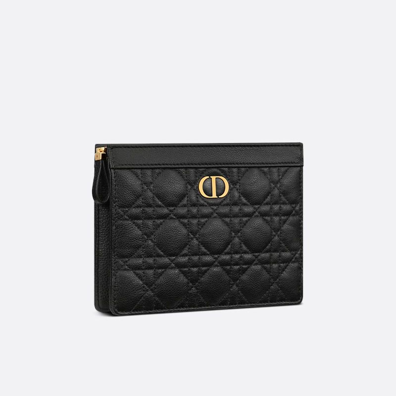 Dior Caro Every Dior Pouch In Supple Cannage Calfskin Black - Image 3