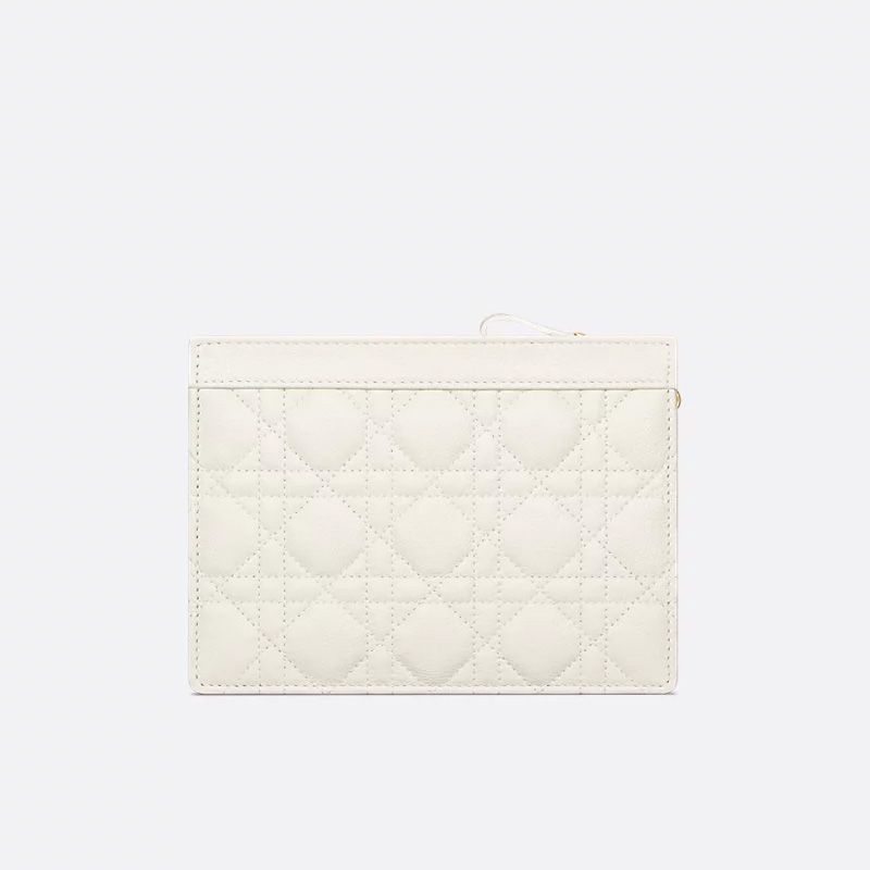 Dior Caro Every Dior Pouch In Supple Cannage Calfskin White - Image 2