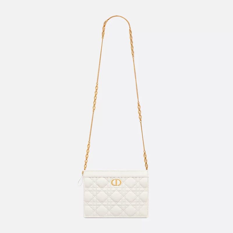 Dior Caro Every Dior Pouch In Supple Cannage Calfskin White - Image 5