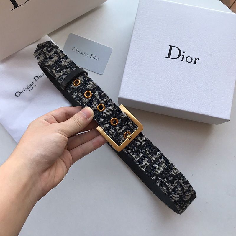 Diorquake Belt Oblique Calfskin Blue - Image 2