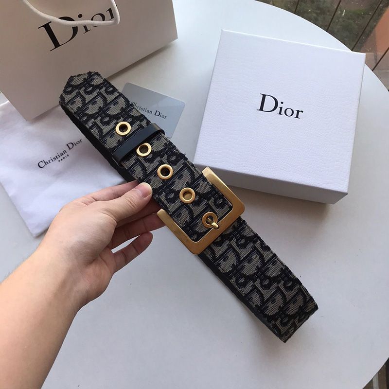 Diorquake Belt Oblique Calfskin Blue - Image 3