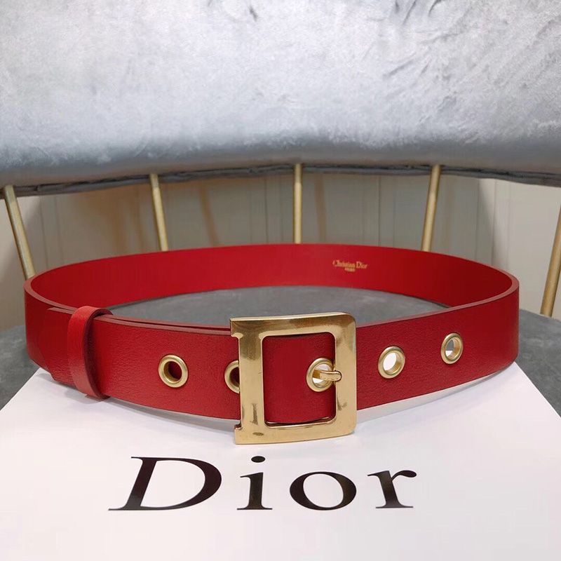 Diorquake Belt Calfskin Red - Image 2