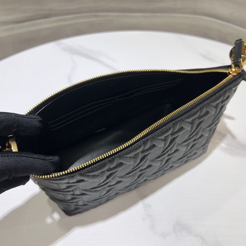 Diorstar Hobo Bag with Chain In Graphic Cannage Calfskin Black - Image 5