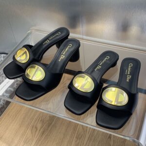 Forever Dior Slides Women Calfskin Black