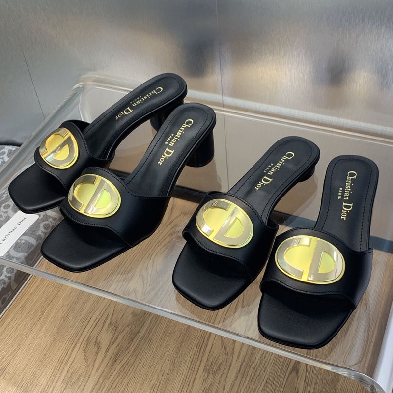 Forever Dior Slides Women Calfskin Black