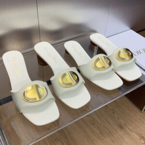 Forever Dior Slides Women Calfskin White