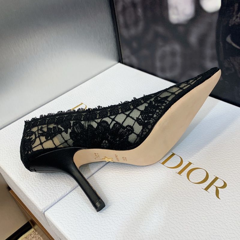 J'Adior Pumps Women Roses Motif Transparent Mesh Black - Image 2