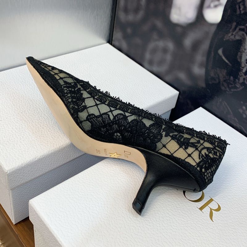 J'Adior Pumps Women Roses Motif Transparent Mesh Black - Image 4