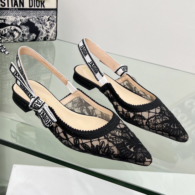 J'Adior Slingback Pumps Women Butterfly Motif Transparent Mesh Black - Image 6