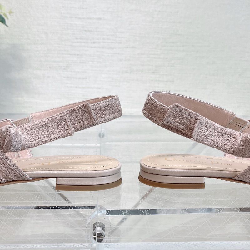 J'Adior Slingback Pumps Women D-Lace Motif Macrame Pink - Image 7